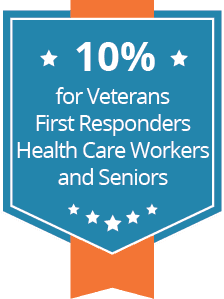 Ten Percent Discount for First Responders and Health Care Workers and Seniors